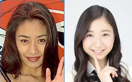 母親・向井田彩子と娘・田原可南子の画像比較